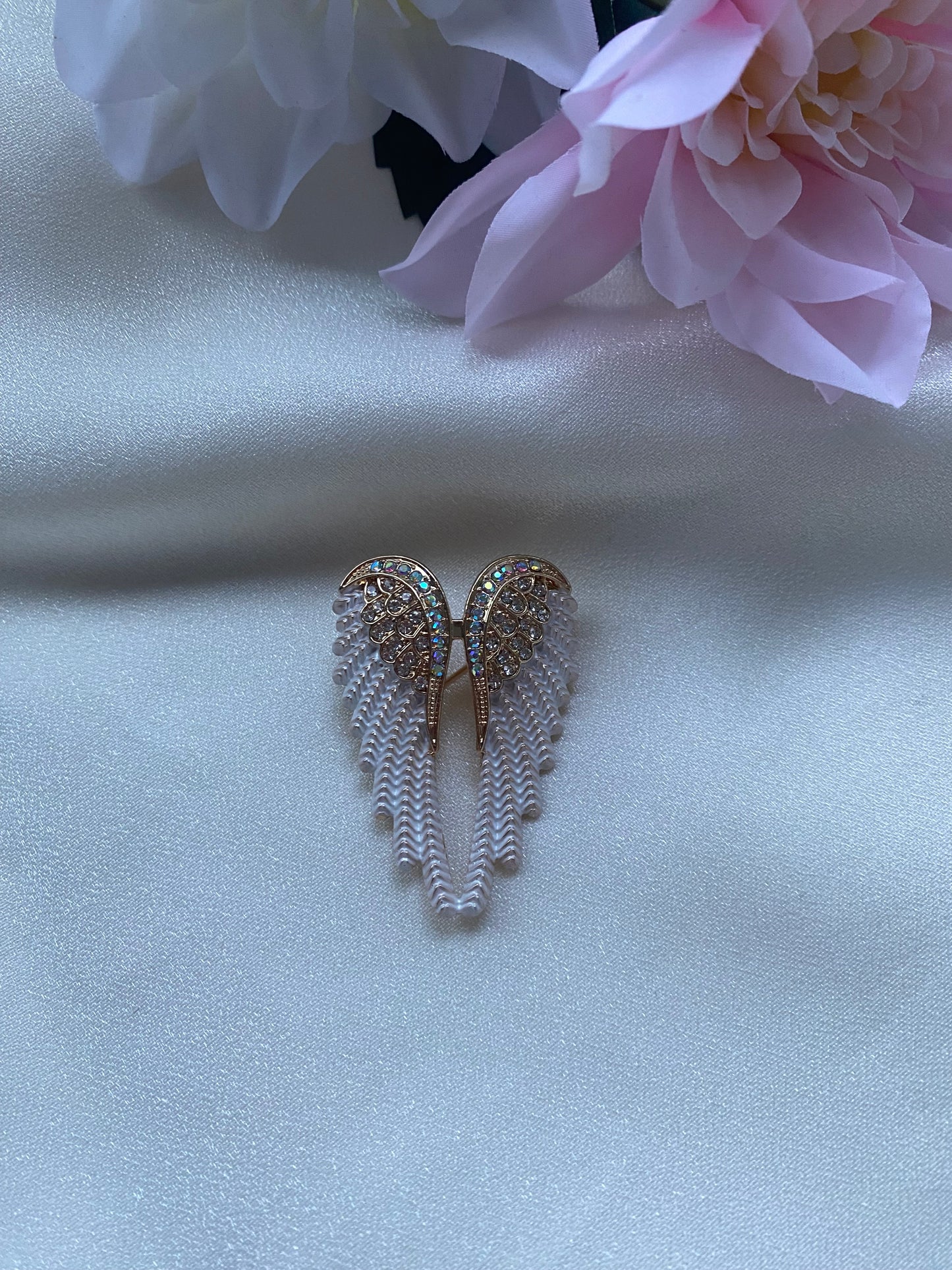 Taşlı Melek Kanadı Broş