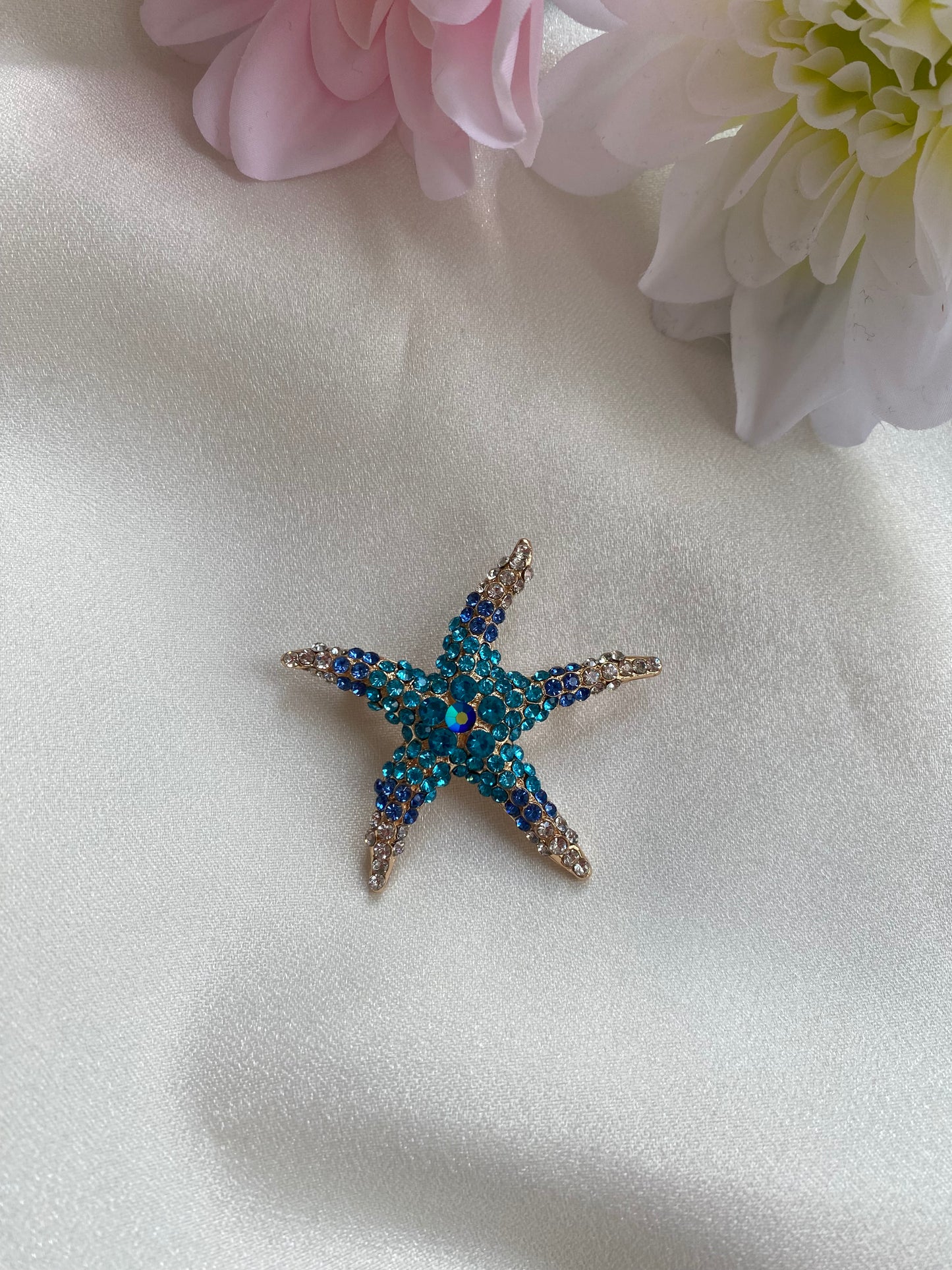 Taşlı Deniz Yıldız Broş