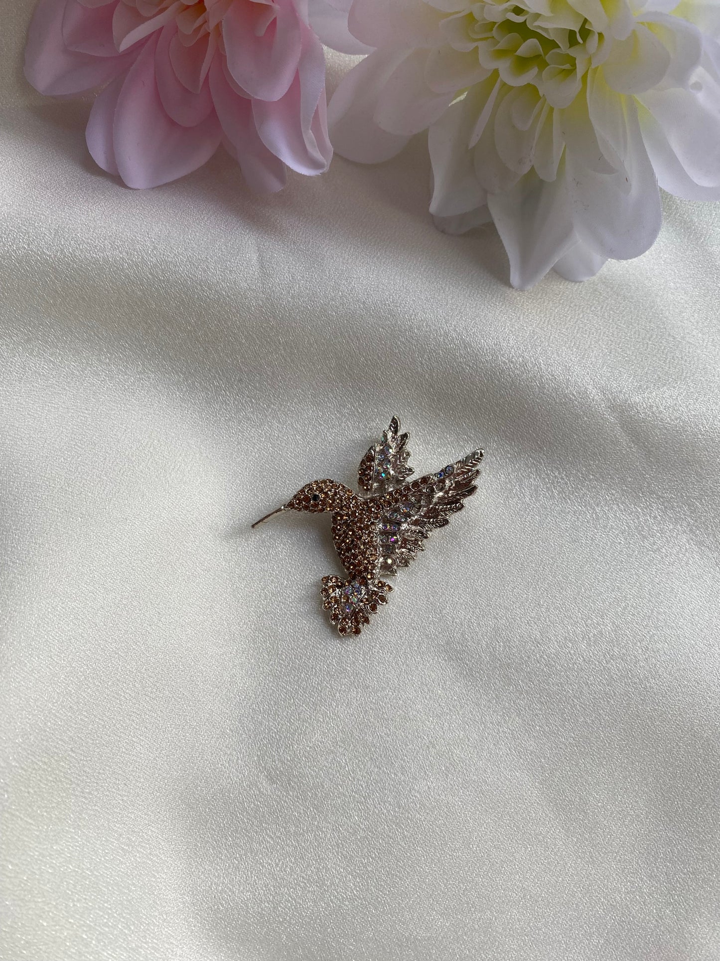 Taşlı Sinek Kuş Broş