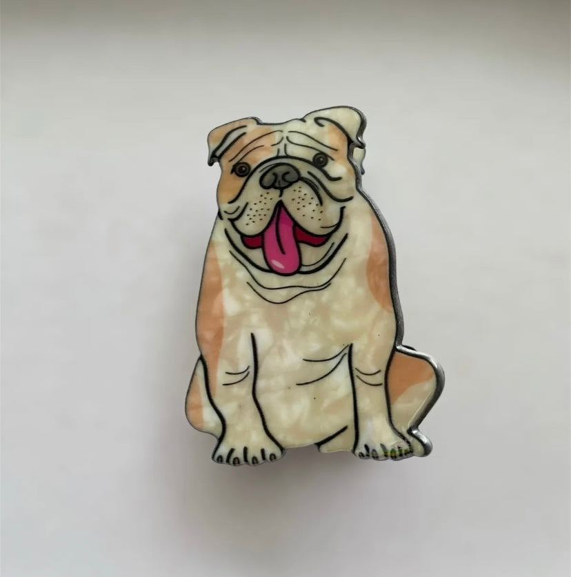 Bulldog Köpek Kemik Mandal Toka