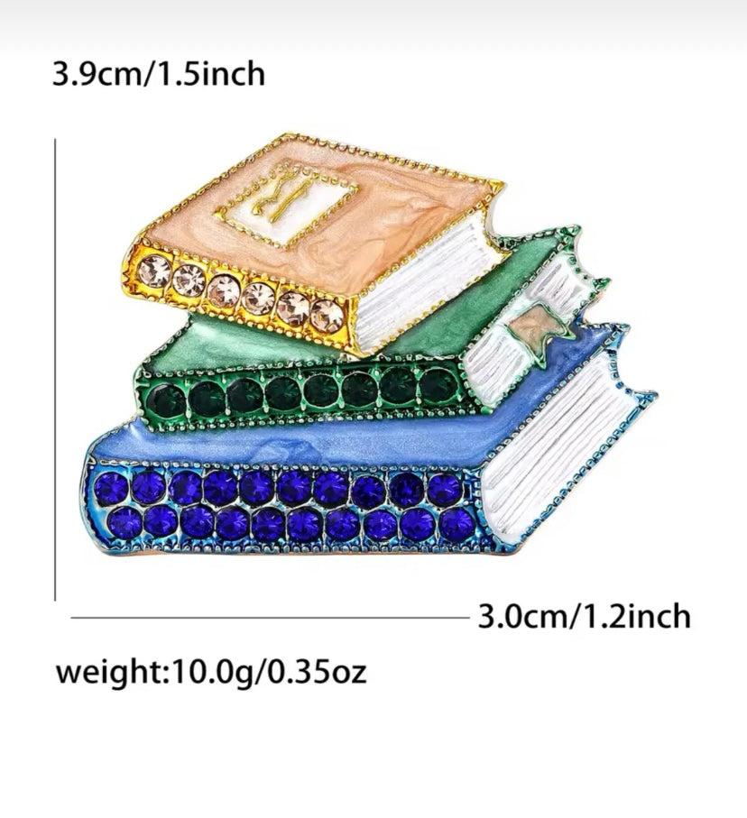 Taşlı Kitap Öğretmen Broş