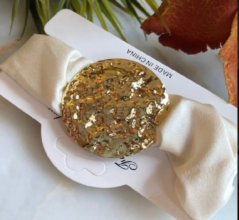 Metal Aksesuarlı Saten Lastik Toka