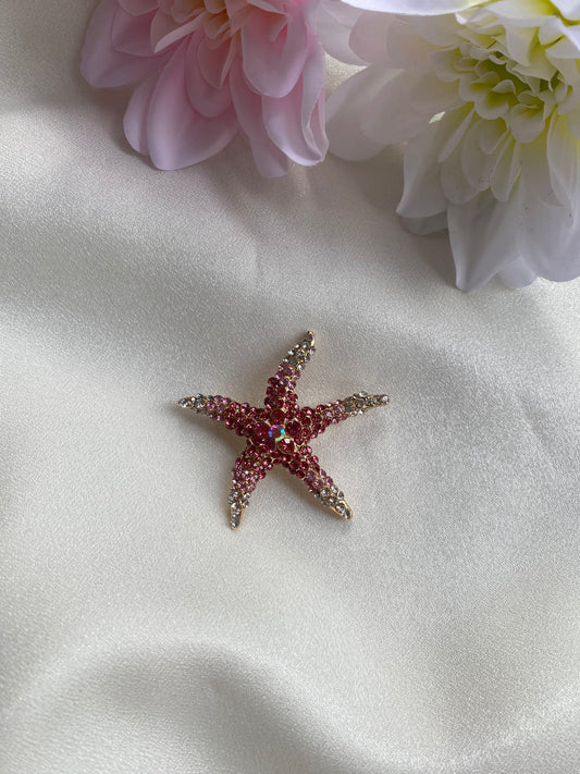 Taşlı Deniz Yıldız Broş