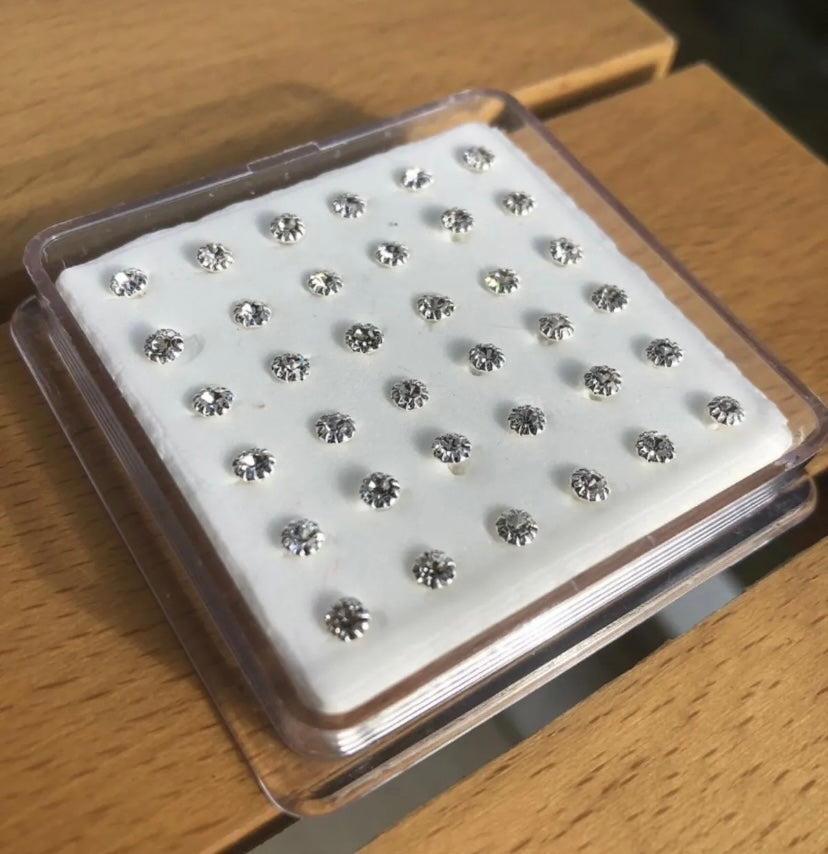 Gümüş Yuvarlak Taşlı Hızma