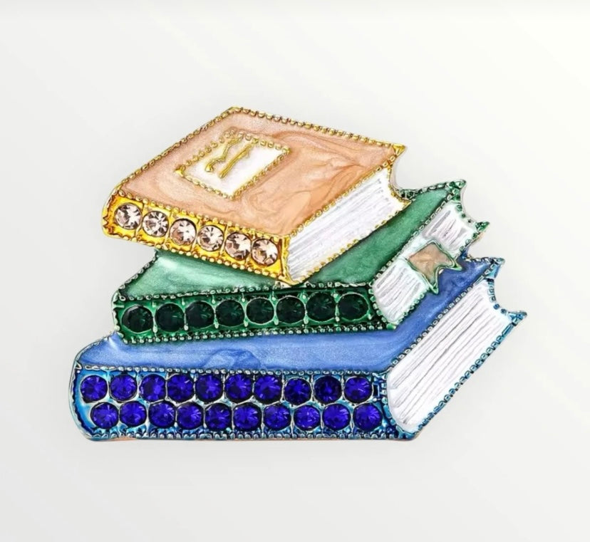 Taşlı Kitap Öğretmen Broş