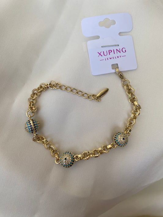 Xuping üçlü nazar boncuğu bileklik